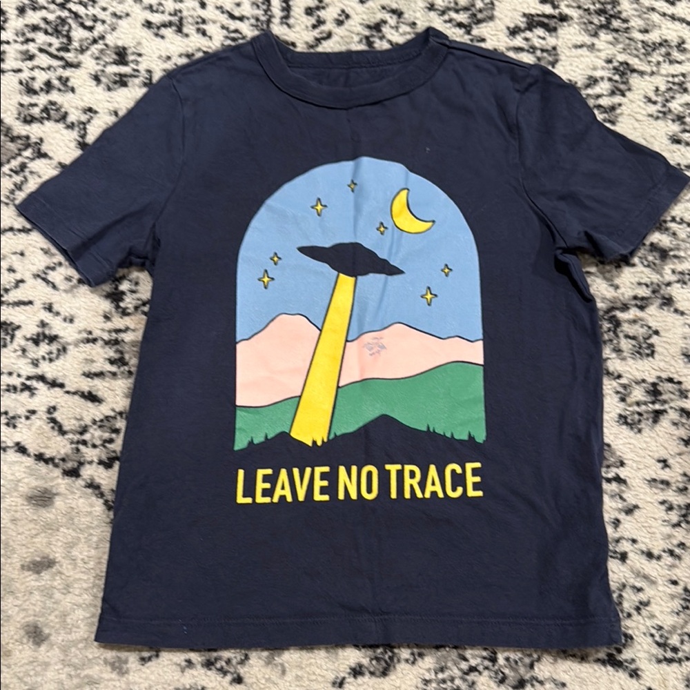 GAP Blue and Yellow Short Sleeve Tee with Graphic Design